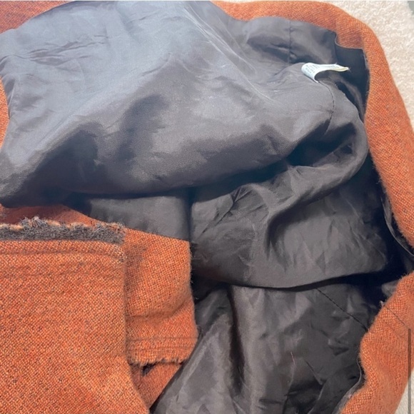 Iris Setlakwe Orange Wool Short Sleeve Button Up Blazer Jacket 8 - Picture 10 of 13